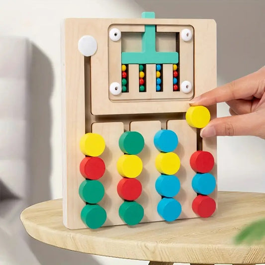 Wooden Roller Sorting Game