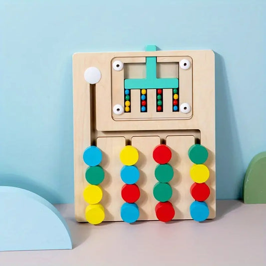 Wooden Roller Sorting Game